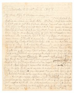 Brev skrevet av John Brown og Frederick Douglass til Browns kone og barn, 30. januar 1858. av Frederick Douglass