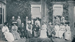 Kongehusfesten på The Grove, Watford, Lord Clarendons residens, i juli 1909 1911 av Frederick Downer and Sons