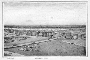 Regjeringshuset og rådhuset, Calcutta, India, ca 1840-tallet.