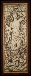 Fire, fra serien The Four Elements, ca. 1888-89 (penn og blekk med vask over blyant på papir) av Frederick G. Smith