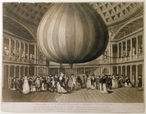 Innvendig utsikt over Pantheon, Oxford Street, London, 1785 (akvatint) av Frederick George Byron