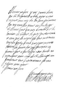 Brev av Henrietta Maria, dronning av Charles I, 1600-tallet 1865.