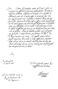 Brev av Henry Frederick, Prince of Wales, til kong Henry IV av Frankrike, 1606 1865.