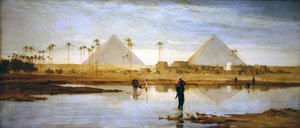 Forden til landsbyen nær pyramidene av Frederick Goodall