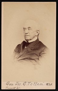 Portrett av general Joseph Gilbert Totten 1788-1864, før 1864.