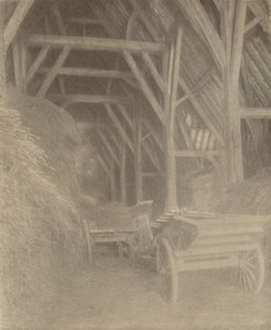 Great Cokkeswell Barn (nær Kelmscott): Interiør av Frederick H. Evans