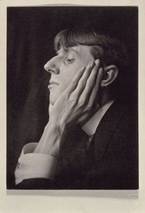 Portrett av Aubrey Beardsley (1872-98) av Frederick Evans (1853-1943) (sepiafoto)