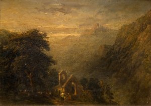 Valle Crucis Abbey, Llangollen, 1840.