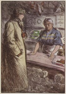 Illustrasjon for They av Rudyard Kipling (farge litho) av Frederick Henry Townsend