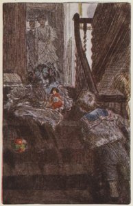 Illustrasjon for They av Rudyard Kipling (farge litho) av Frederick Henry Townsend