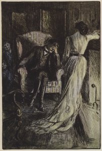 Illustrasjon for They av Rudyard Kipling (farge litho) av Frederick Henry Townsend