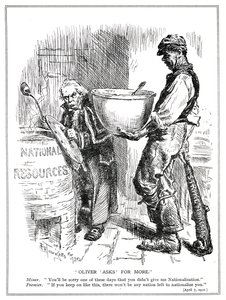 Lloyd George står overfor trusler om streik fra gruvearbeiderne, april 1920 av Frederick Henry Townsend
