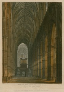 Innvendig utsikt over Westminster Abbey, London, fra West Gate