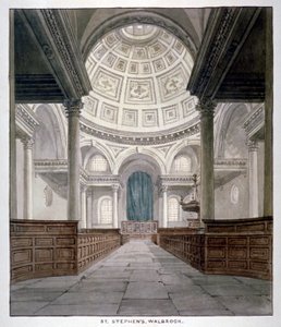 Church of St Stephen Walbrook, City of London, c1840.