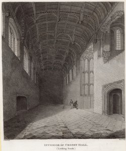 Interiøret i Crosby Hall, mot sør av Frederick Nash