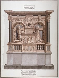 Monument til Richard Allington i Rolls Chapel, Chancery Lane, City of London, 1800 av Frederick Nash