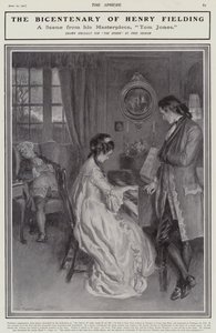 En scene fra Henry Fieldings Tom Jones (litho) av Frederick Pegram