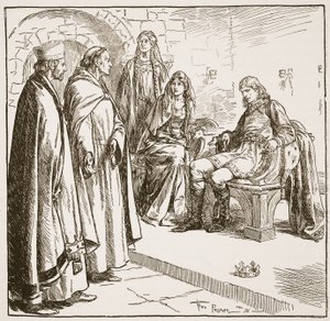 Dunstan, Edwy og Elgiva, illustrasjon fra 