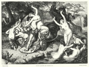 Pluto bærer av seg Proserpine (gravering)