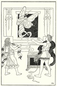Barna løftet igjen lokket, og ut fløy en solfylt og smilende liten personlighet (litho) av Frederick Richardson