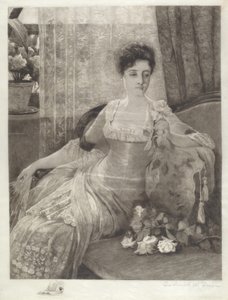Uten tittel (Girl on a Couch) av Frederick W. Freer