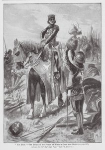 quot;Ich Dienquot;, opprinnelsen til prinsen av Wales#39; våpenskjold og motto (lito) av Frederick William (after) Burton