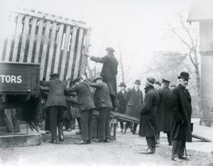 Lossing av det nyankomne indiske neshornet, London Zoo av Frederick William Bond