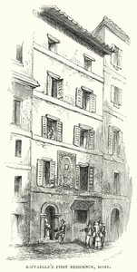 Raffaelles første bolig, Roma (gravering) av Frederick William Fairholt