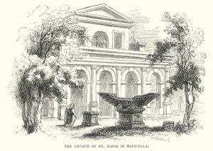St. Maria-kirken i Navicella (gravering) av Frederick William Fairholt