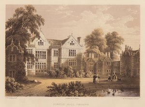 Dorfold Hall, Cheshire (akvatint) av Frederick William Hulme
