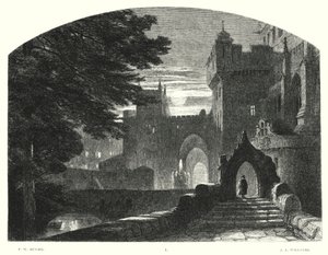Lord Byrons barn Harold, Canto I, strofe 7 (gravering) av Frederick William Hulme