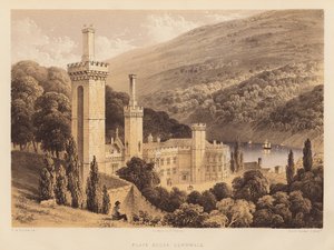 Place House, Cornwall (akvatint) av Frederick William Hulme