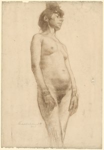 Naken kvinne stående, 1885.