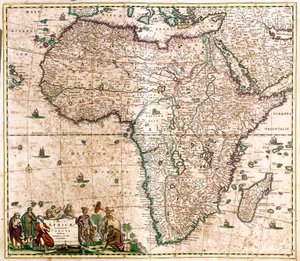 Kart over Afrika (radering av Frederick de Wit