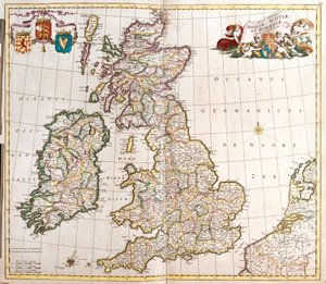 Kart over England, Skottland og Irland (Storbritannia) (radering