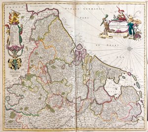Kart over Nedre Tyskland (Tyskland) (etch