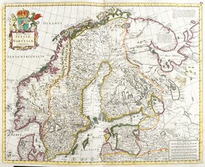 Kart over Sverige og Norge (radering av Frederick de Wit