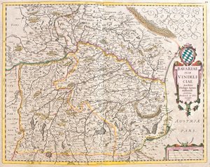Kart over Baviere (Tyskland) (radering av Frederick de Wit