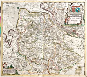 Kart over hertugen av Breme og Verden (Tyskland) (radering av Frederick de Wit