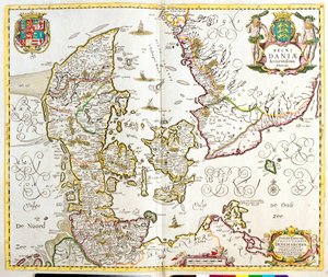 Kart over kongeriket Danmark (radering av Frederick de Wit