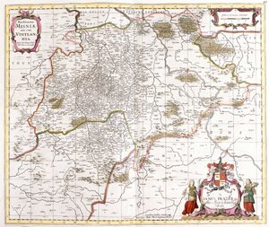 Kart over marsj (markgraviate) av Misnie (Tyskland) (radering av Frederick de Wit