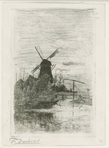 Fiskeren av Fredericus Jacobus van Rossum du Chattel (signed by artist)