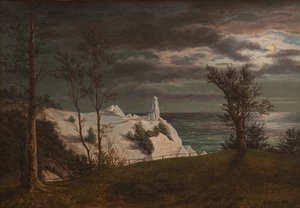 Sommerspiren på Møns klipper. Måneskinn, 1831
