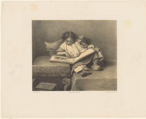 Barn med bildebok