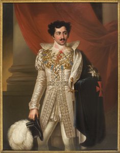 Oscar I, roi de Suede et Norvege - Portrett av Oscar I (1799-1859), konge av Sverige og Norge, av Westin, Fredric (1782-1862). Olje på lerret. Mål: 149x114 cm. Nationalmuseum Stockholm