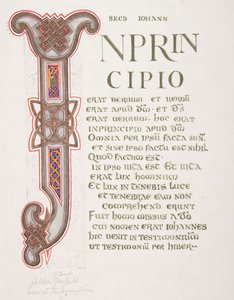 Opplyst blad med initial I, 1830-62.