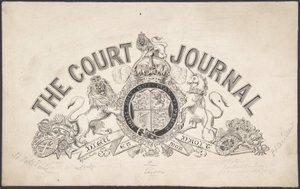 Tittelsidedesign for The Court Journal, 1830-62.