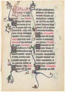 Manuskriptblad fra Beauvais Missal av French 13th Century