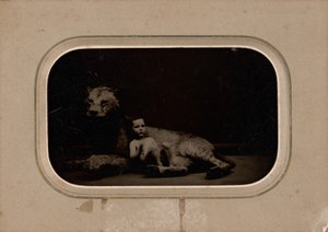 Portrett av et barn av French 19th Century