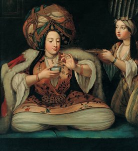 Nyter kaffe, tidlig på 1700-tallet.